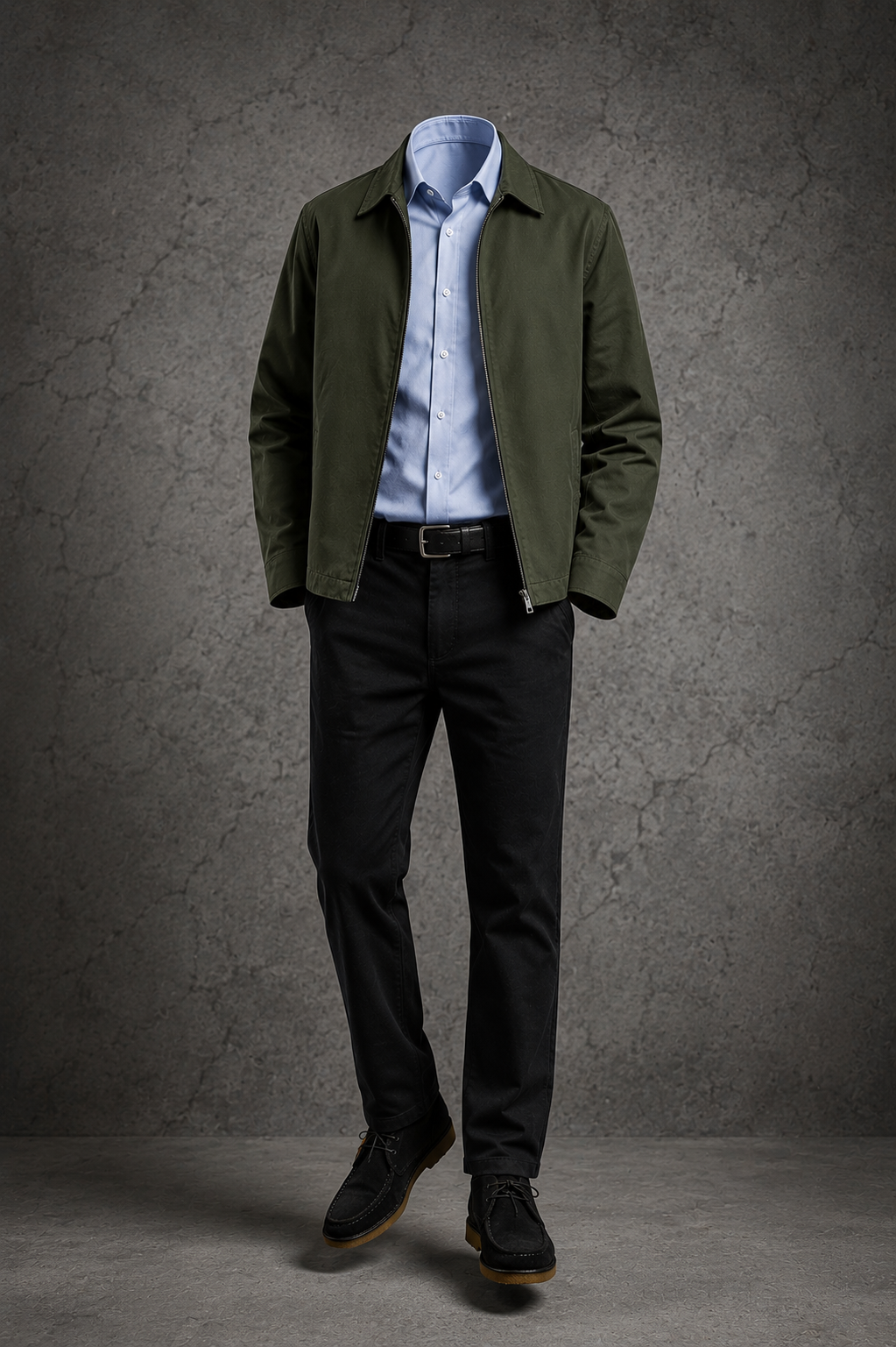 Outfit 42: Olive Green Harrington Jacket Outfit: A Smart Casual Look That Just Works